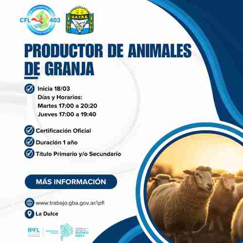 Curso de Productor de Animales de Granja