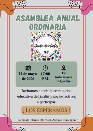 Asamblea anual ordinaria del Jardín N° 904