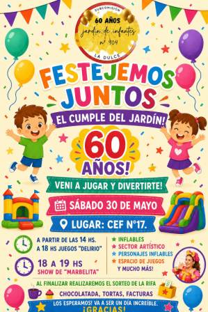 Este sábado, el Jardín te espera para celebrar sus 60 años
