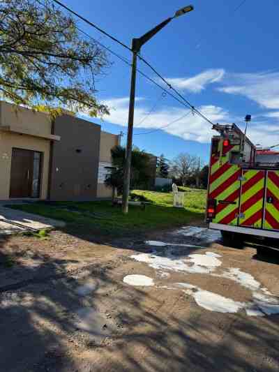 Principio de incendio en una vivienda