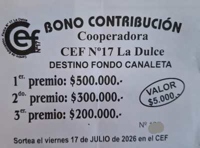 Sorteo del bono contribución del C.E.F. N° 17