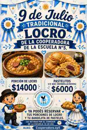 El locro de la Escuela N° 5, una tradición que sigue más viva que nunca