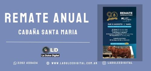 Remate de Cabaña Santa Maria en La Dulce